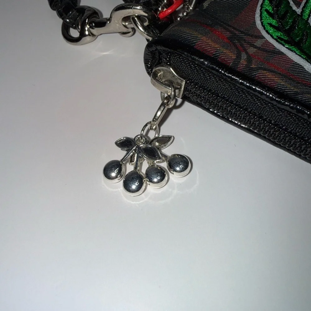 Coach Poppy Tartan Graffiti Wristlet – Rare / Customized 🍒 - Picture 4 of 5